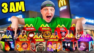 YOUTUBERS WHO ORDERED EVERY SCARY MCDONALDS HAPPY MEAL AT 3AM! UNSPEAKABLE