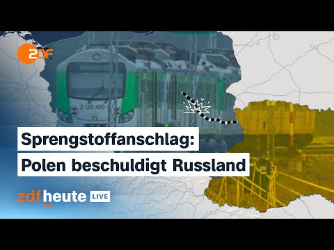 Explosion an Bahnstrecke in Polen: Welche Rolle Russland bei dem Anschlag spielt | ZDFheute live