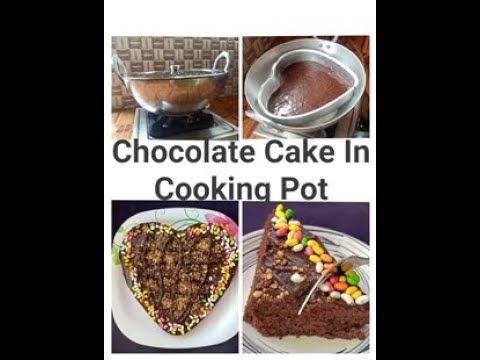 Chocolate Cake Recipe Without Oven | Chocolate Cake in Cooking Pot | How to make cake without Oven