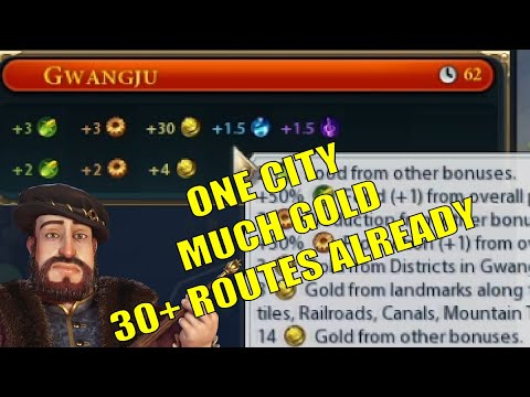 I already have over 30 crazy trade routes - this is insane!!! #2 Deity Portugal (Civ 6 FP)