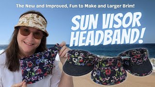 Hat School - Wide Brim Sun Visor Headband. Sewing Business Bestseller!