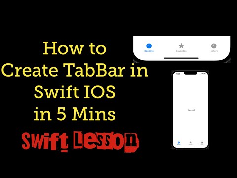 TabBar Example Swift IOS in 5 Minutes | Bottom Tabbar Navigation in Swift IOS