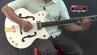 Video thumbnail for Gretsch Guitars G6136LSB White Falcon Bass Guitar White by Musician's Friend