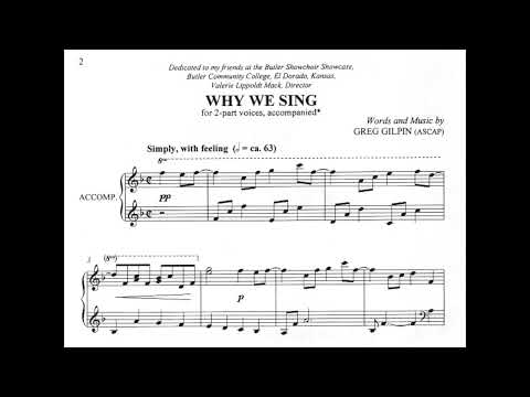 Why we sing (SA) 第二音