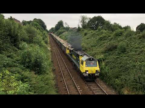 Freightliner 70003 Tunstead Sdgs - Northampton Castle Yard @ Poleacre Lane 18/8/21