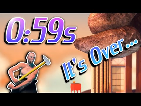 Getting Over It Speedrun World Record in 59.885s