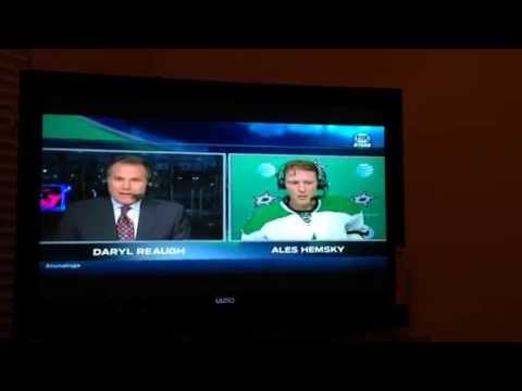 Ales Hemsky during Dallas Stars vs. New Jersey Devils intermission 24 Oct 2014
