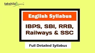 English Detailed Syllabus for SSC CGL/CHSL 2020, IBPS 2020 Takshila Learning