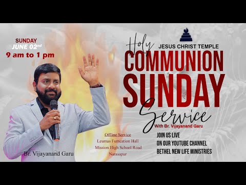 BNLM | Anointing Sunday Service | Leumas Funcation Hall | LIVE| 02-06-2024 | Ps. K Vijay Anand |NSP