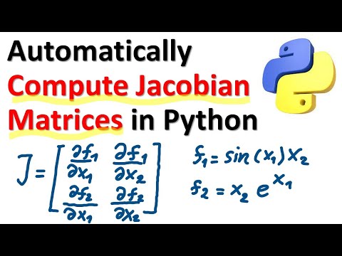Automatically Compute Jacobian Matrices In Python And Generate Python Function Scientific Computing
