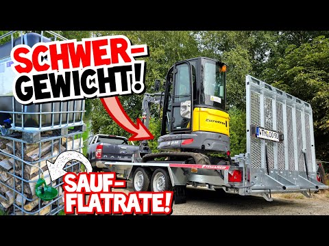 A new excavator trailer is needed! | Horse trough for IBC containers | Mr. Moto