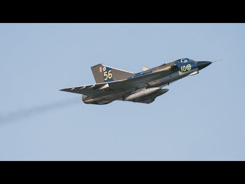 🇸🇪🐉 Swedish SAAB 35 Draken - Spitting fire at the Belgian Air Force Days 🔥