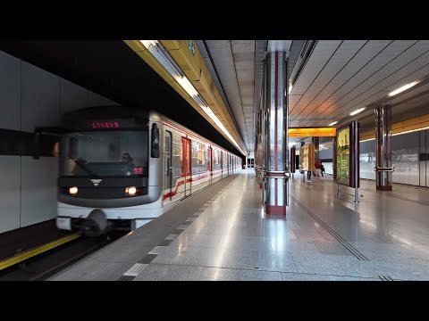 Czech Republic, Prague, Metro ride from Lužiny to Luka