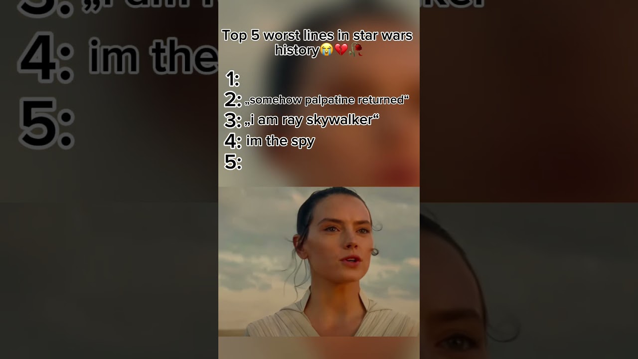 top 5 worst lines in star wars history #starwars #shorts