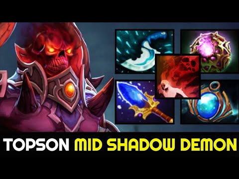 TOPSON Unexpected Pick Mid Shadow Demon vs Tiny?! 7.27 Dota 2