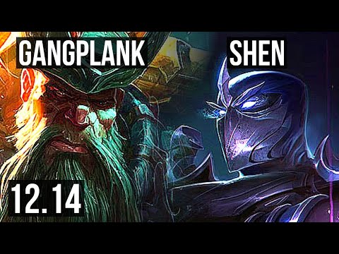 GP vs SHEN (TOP) | 4.3M mastery, 10/1/2, 1400+ games, Legendary | EUW Master | 12.14