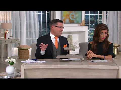 Ruby or Emerald Leaf Design Tennis Bracelet 14K Gold on QVC