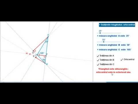 Înălțimile triunghiului; ortocentrul