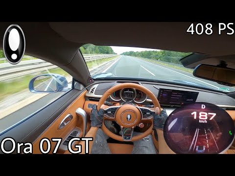 2024 GWM Ora 07 GT (408 PS) POV Testdrive AUTOBAHN Beschleunigung & Topspeed