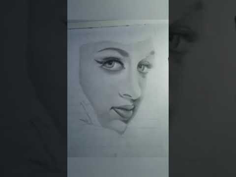 Hema Malini drawing/ Young Hema Malini portrait sketchDream girl Hema malini indian famous actress