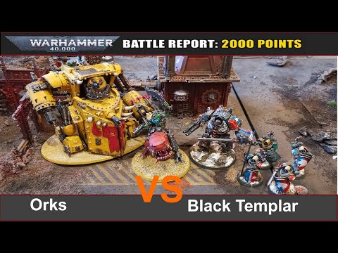 Warhammer 40k Battle Report: Orks vs. *new*Black Templars 2000 Punkte 9. Edi deutsch