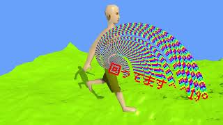 OpenGL、GLSLによる書式文字列の移動、回転、拡縮、色設定のデモ