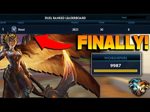 FINALLY BACK AT #1 THANATOS IN DUEL! 10,000 WORSHIPPER GAME! - Masters Ranked Duel - SMITE