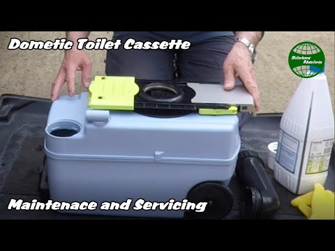 How to operate and service a Dometic cassette toilet for a motorhome