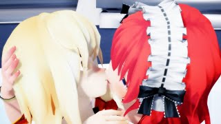 【MMD】　魔理沙と有子さんの乱躁滅裂ガール　【東方・御茶屋】