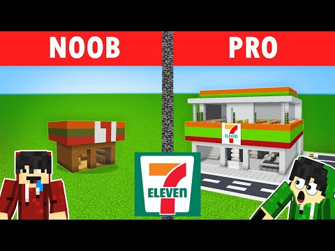 EPIC 7-Eleven BUILD CHALLENGE! NOOB vs PRO