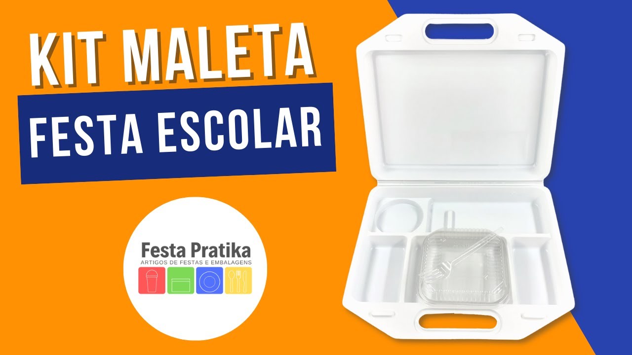 Maleta Kit Festa Escolar Lanche Refeição Lembrancinha