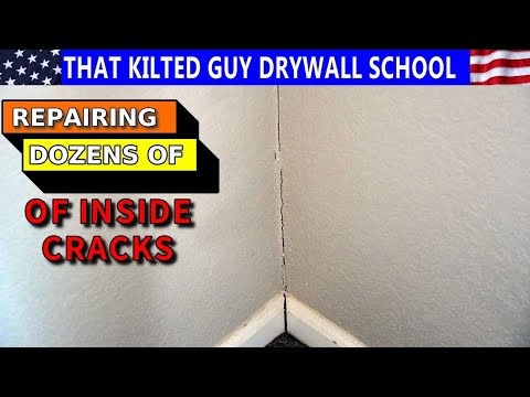 Repairing Inside Corner Cracks, over 20 inside wall cracks done quickly