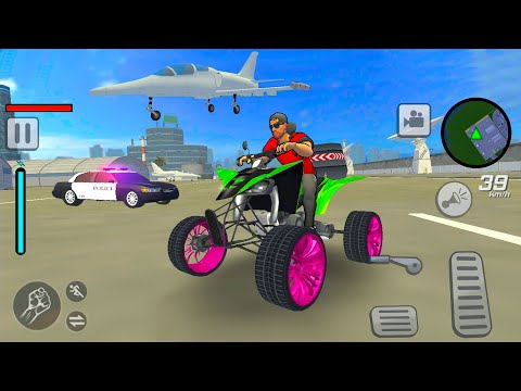 ATV Quad Bike New City Police Officer Cars Escaping Tuning Simulator - Android Gameplay.