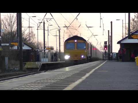 GBRf 66708 Coal Trian passing Northallerton