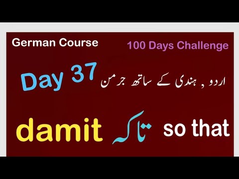 German Sentences with DAMIT | B1 Grammar | With Hindi & Urdu Translations”