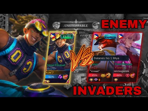 RJM METS TOP 1 MIYA & INVADER FANNY | BRUNO BEST ITEM MLBB | ʀᴊᴍ ᴘʟᴀʏs