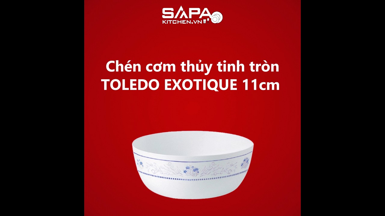 Chén cơm thủy tinh tròn Toledo Exotique 11 cm