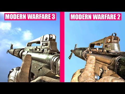 Call of Duty Modern Warfare 3 Guns Reload Animations vs Modern Warfare 2