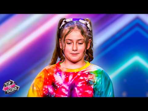 9-Year-Old Girl Is So SHY Until She Opens Her Mouth To Sing... 👀