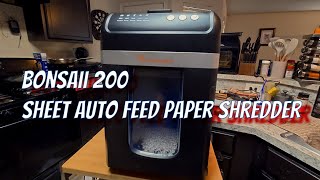 Bonsaii 200-Sheet Auto Feed Paper Shredder