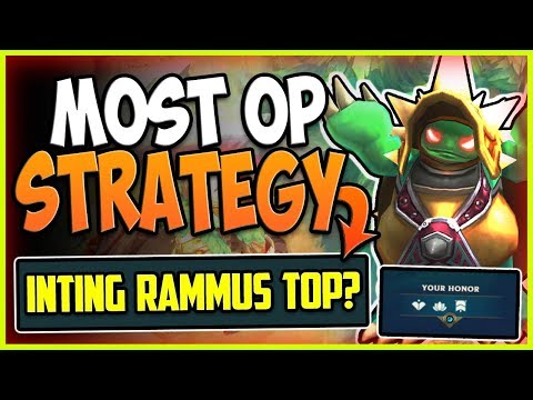MOST OP STRATEGY | INTING RAMMUS TOP LANE? SO POWERFUL | Rammus S8 Ranked Gameplay League of Legends