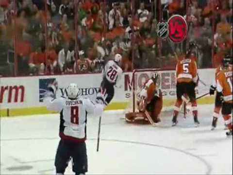 Alex Semin Amazing Goal vs Flyers 10/6/2009