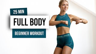 25 MIN FULL BODY HIIT for Beginners - No Equipment - No Repeat Home Workout