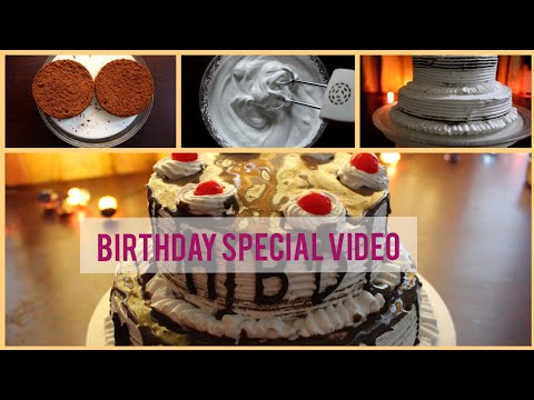2 layer black forest cake|| cake recipe || Nadira's kitchen|| NK