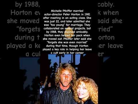 Michelle Pfeiffer Says She Was “Too Young” When She Married Peter Horton #shorts