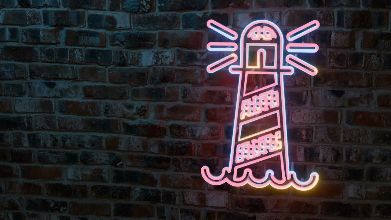 Lighthouse Neon Sign 3D Model