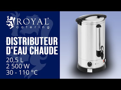 Vidéo - Distributeur d'eau chaude - 20,5 L - 2 500 W - double paroi