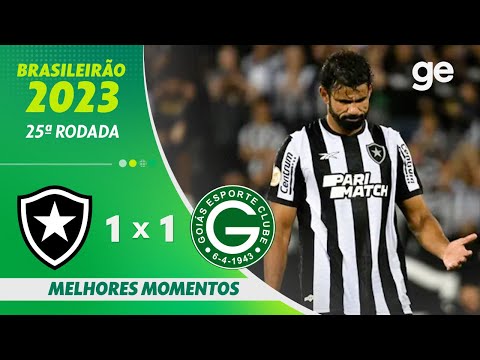 BOTAFOGO 1 X 1 GOIÁS | MELHORES MOMENTOS | 25ª RODADA BRASILEIRÃO 2023 | ge.globo
