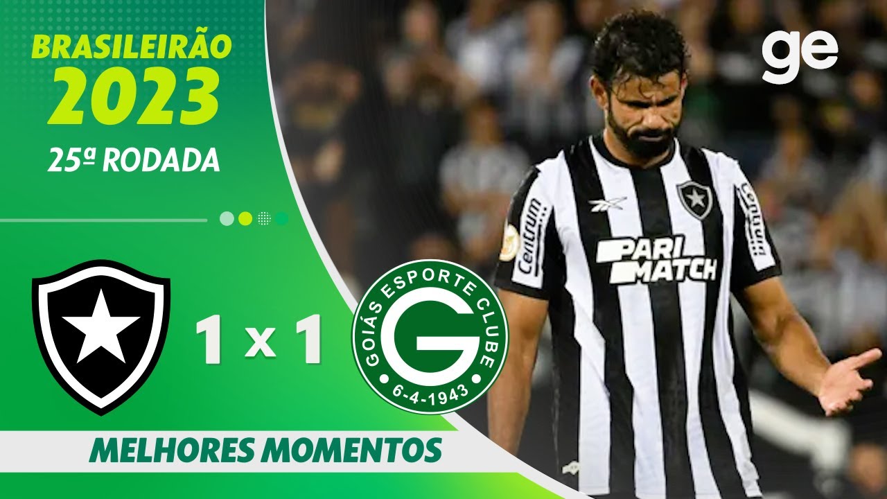 VÍDEO | Gols e melhores momentos do empate do Botafogo com o Goiás no Nilton Santos