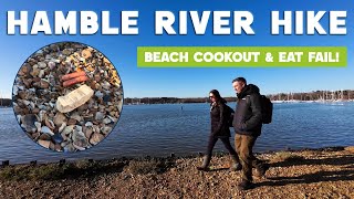 UK Winter Hike: Hamble River Walk and Failed Beachside Cookout